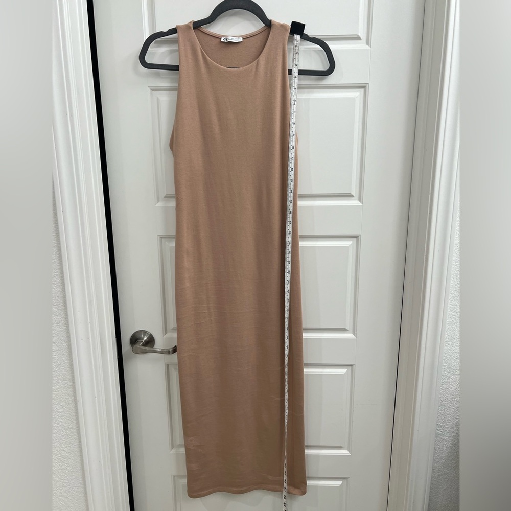 ZARA Nude Halter Dress
